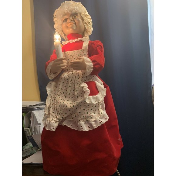 Vintage Animated‎ Mrs SANTA CLAUS Lighted TELCO Motion-ettes Original Box scary - Picture 8 of 11
